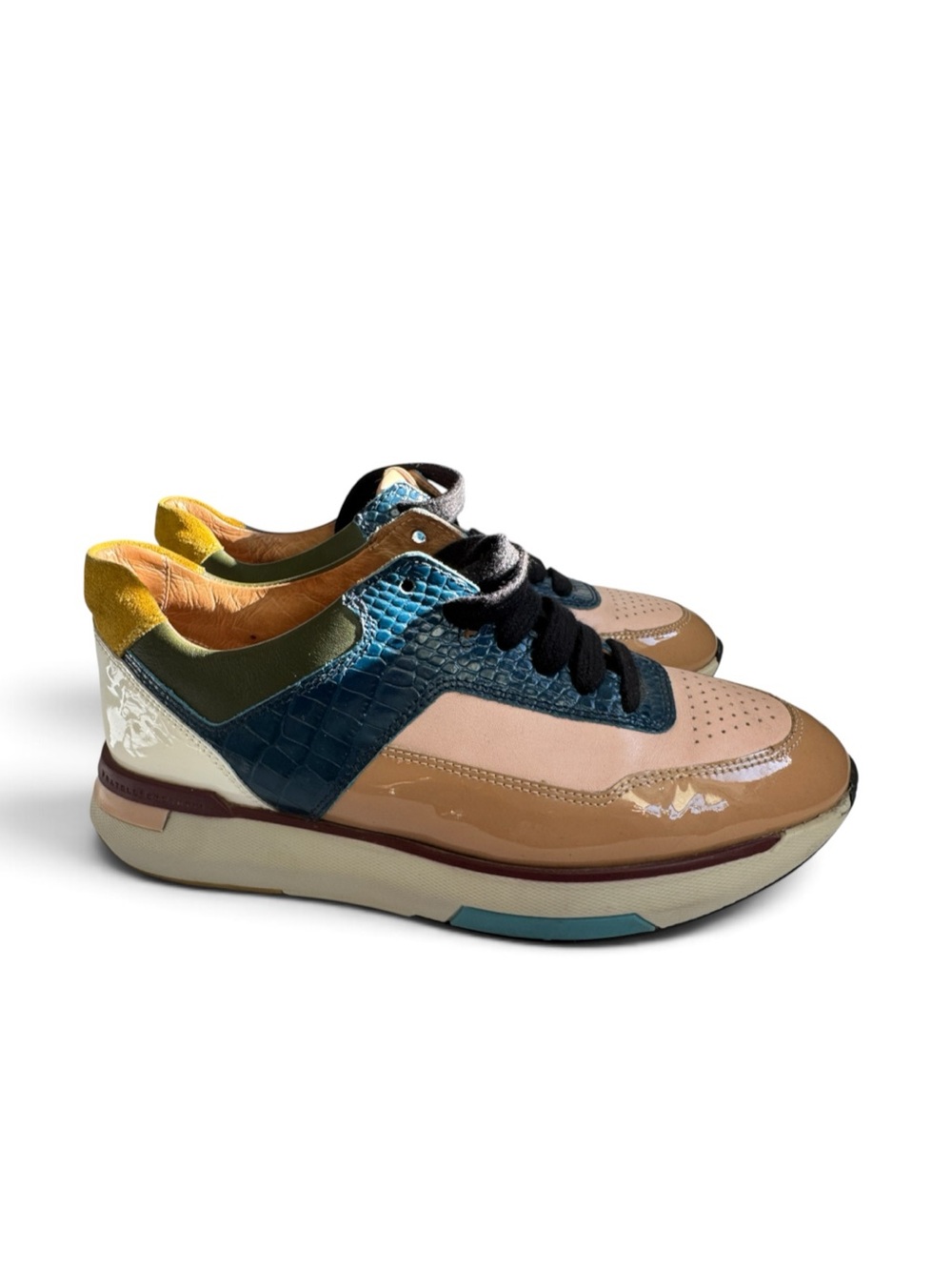 Fratelli Rossetti ONE Luxury Multi Color Leather Sneakers 36 US 6
